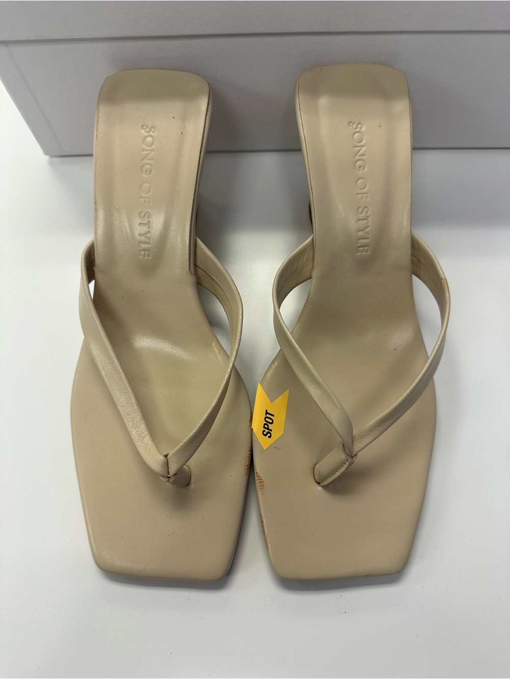 Beige Square-Toe Sandals - Song of Style